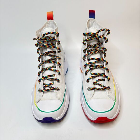 CONVERSE "Find Your Pride" Star Canvas Rubber Hi Top Sneaker Mens Size 10.5 - Picture 3 of 11